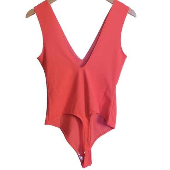 Free People Keep It Sleek Duo Bodysuit In Pink Poinsettia, Size XL, NWT - Picture 7 of 9